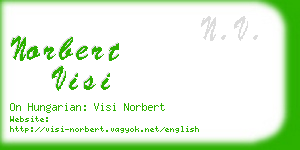 norbert visi business card